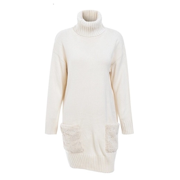 🌸Make an offer!🌸 furry pocket turtleneck sweater - Picture 6 of 8